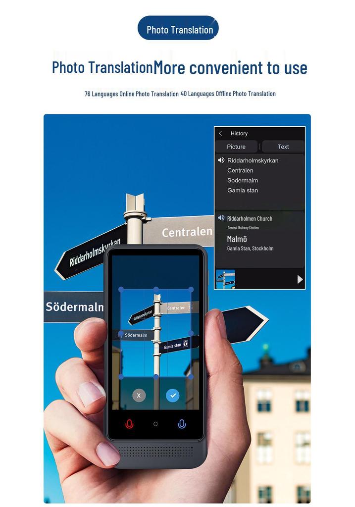 M12 Smart Voice Translator: Multilingual Tool for Learning, Travel, Trade, Dialogue, and Photography.