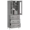Credenza alta Grigio Sonoma 69,5 x 34 x 180 cm Truciolato