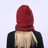 Women's Pullover Stripe One Piece Plush Thickened Riding Ear Protector Knitted Warm Hat