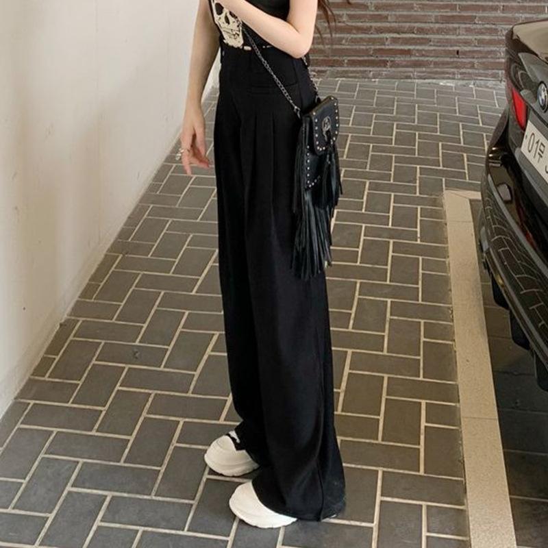 Women's Spring and Summer Loose High Waist Leisure Sports Wide Leg Pants