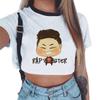 Kpop Bts Bangtan Boys Kortärmad Damtopp Med Söt Figurdesign Perfekt För Sommaren