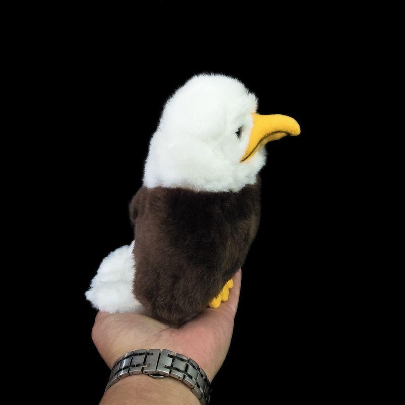Realistic Bald Eagle Plush Toy American Eagle Doll Bald Eagle Furry Toy Adorably Ugly Mini Gift Standing H17Cm Kids Girl Gift