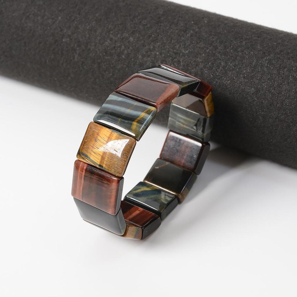 Multicolor Tiger's Eye Bracelet - Natural Stone & Energy Crystal Jewelry