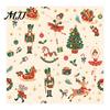 Holiday Party Backdrop Decorations Christmas Nutcracker Self-Adhesive Wall Stickers, Thick PVC Wallpaper with Ballerina, Xmas Tree & Fairy Tale