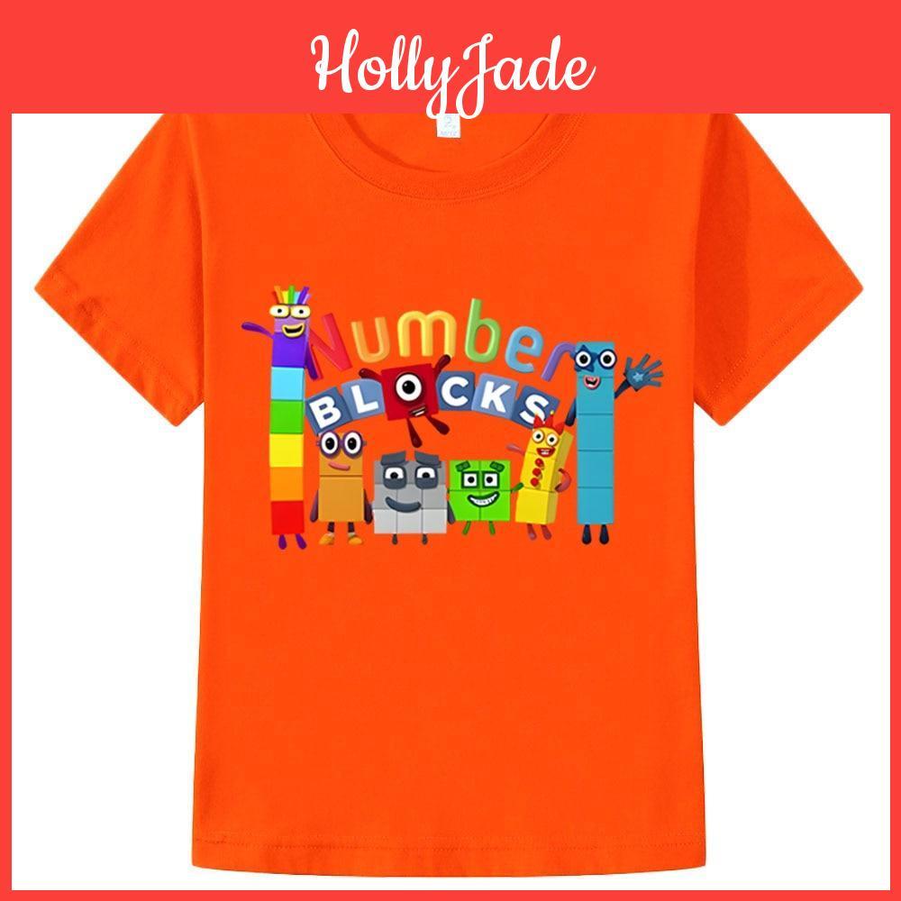 Number Children Cute Clothes Blocks Kids Summer Fashion Tshirt Baby Boys Cartoon Tshirts Toddler Girls Short Sleeve Casual Tops