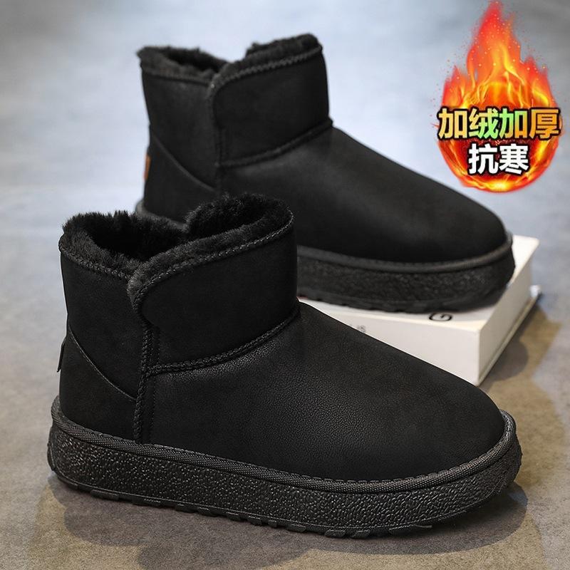 Snow Boots Winter Warm Piled Thickened Short Boots Platform Bread Shoes Cold Resistant High Top Cotton Shoes