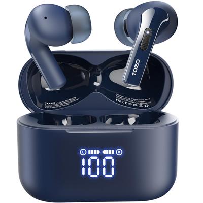 TOZO T20 Wireless Earphones In 2024 Bluetooth Binaural ENC Noise Cancellation Microphone Immersive Premium Sound Numerical LED Display Display 10mm
