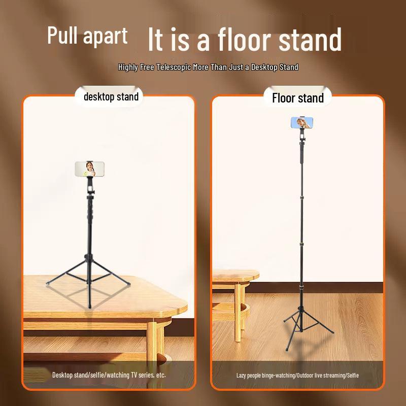 2.1m Multifunctional Floor Tripod & Selfie Stick for Mobile Phones