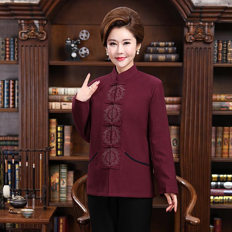 Retro National Style Couple Clothes, Soft and Comfortable Large Buckle Tang Clothing