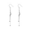 Triangle Tassel Silver Earrings: 2022 Lightweight Luxury Summer Studs for Women