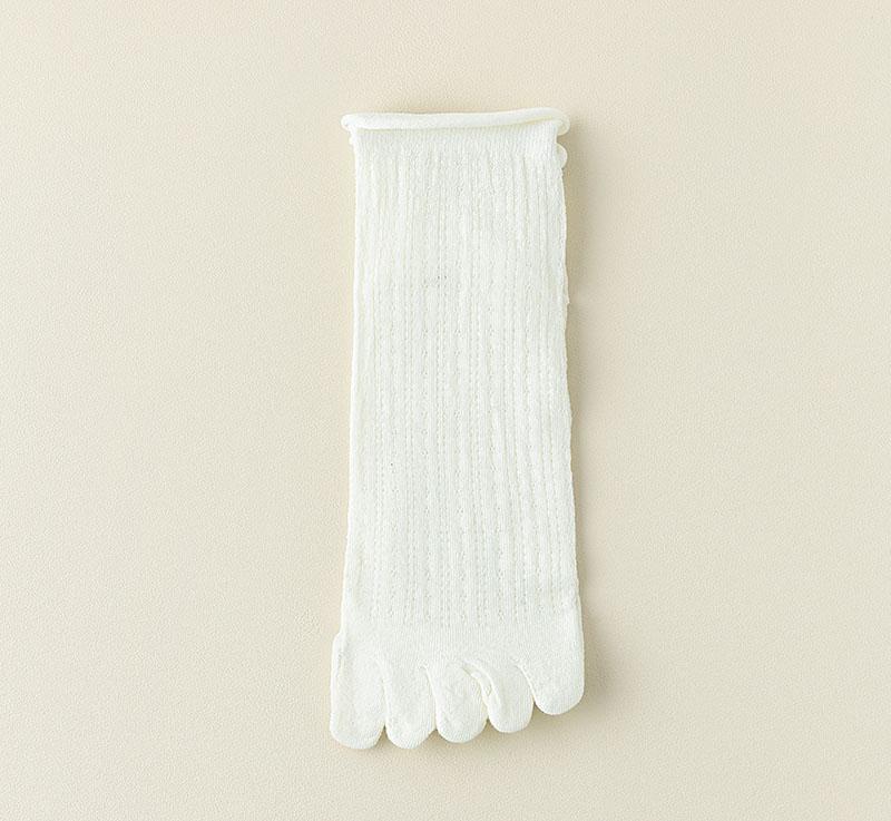INS Summer Thin Five Finger Socks For Women Breathable Hollow Mesh Ankle Socks Solid Color Cotton Socks Female Split Toe Socks