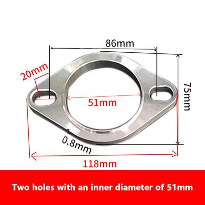 Accessoires Bride de silencieux d'échappement universelle en acier inoxydable Raccord de tuyau d'échappement 51 mm 64 mm 76 mm Joint