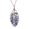 Handmade Winding Curved Leaves Natural Gravel Tree Of Life Crystal Lucky Tree Necklace N05