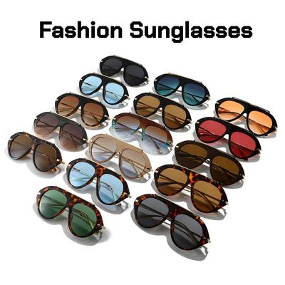 Occhiali da Sole Oversize di Lusso Firmati Donna Nuova Moda Parasole Occhiali da Sole UV400 Popolari Occhiali da Vista Montatura Metallica Occhio di Gatto