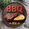 Vintage Metal BBQ Sign Rustic Wall Decor Grilling Kitchen Garden Garage