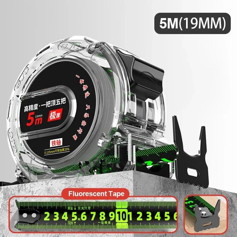 5/7.5/10M Self-Locking Tape Measure Fluorescent Tape Measure High Precision Thickened Wear-resistant Drop-proof Tape Measure