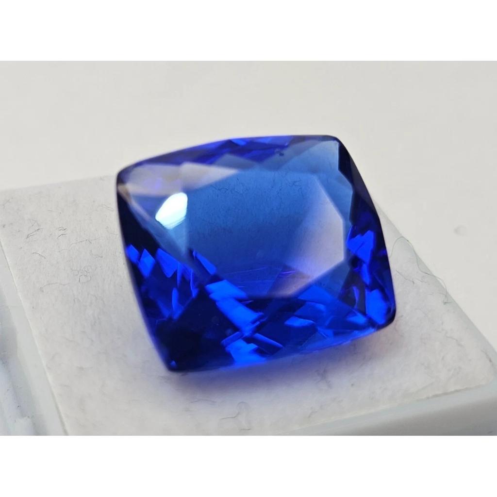 Blue Sapphire Natural 11+ Ct Cushion Cut Stunning Loose Gemstone