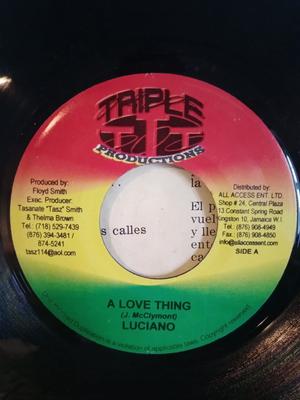 7inch Record LUCIANO - A Love Thing NONE Triple T Produc Jamaica Reggae, Ska & Dub Used