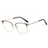 Anti Blue Light Men'S Metal Glasses  Business Eyeglasses Square Shortsighted Eyewear Prescription Glasses Minusbril-4.5-1.75