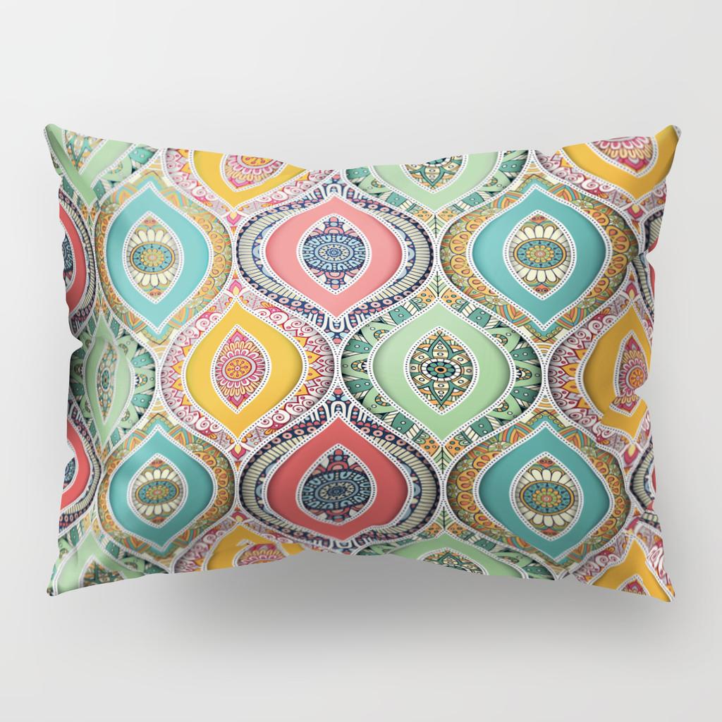 Retro Ethnic Style Pillow Cover Single-Sided Polyester Car Cushion Cover Bohemian Pillow Cover Waist Pillow Cover