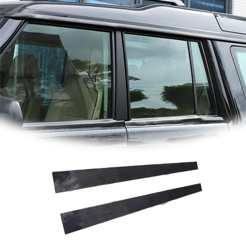 For Land Rover Discovery 2 1998-2003 PVC Black Car Window Center Pillar Trim Strips Decorative Sticker Car Accessories
