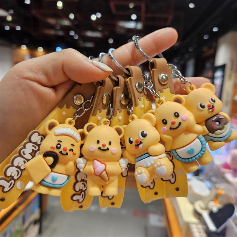 Internet-Berühmtheit Cartoon-Puppe Schlüsselanhänger Taschenanhänger Studentenanhänger Niedlicher PVC-Schlüsselanhänger Paar Auto Schmuck