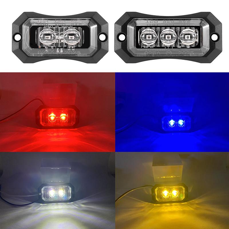 2Pcs Trailer Led Lights Truck Marker Side Lighting Lamp 2/3Led Car Van Pickup Lorry Grille Warning Clearance Side Marker Lights