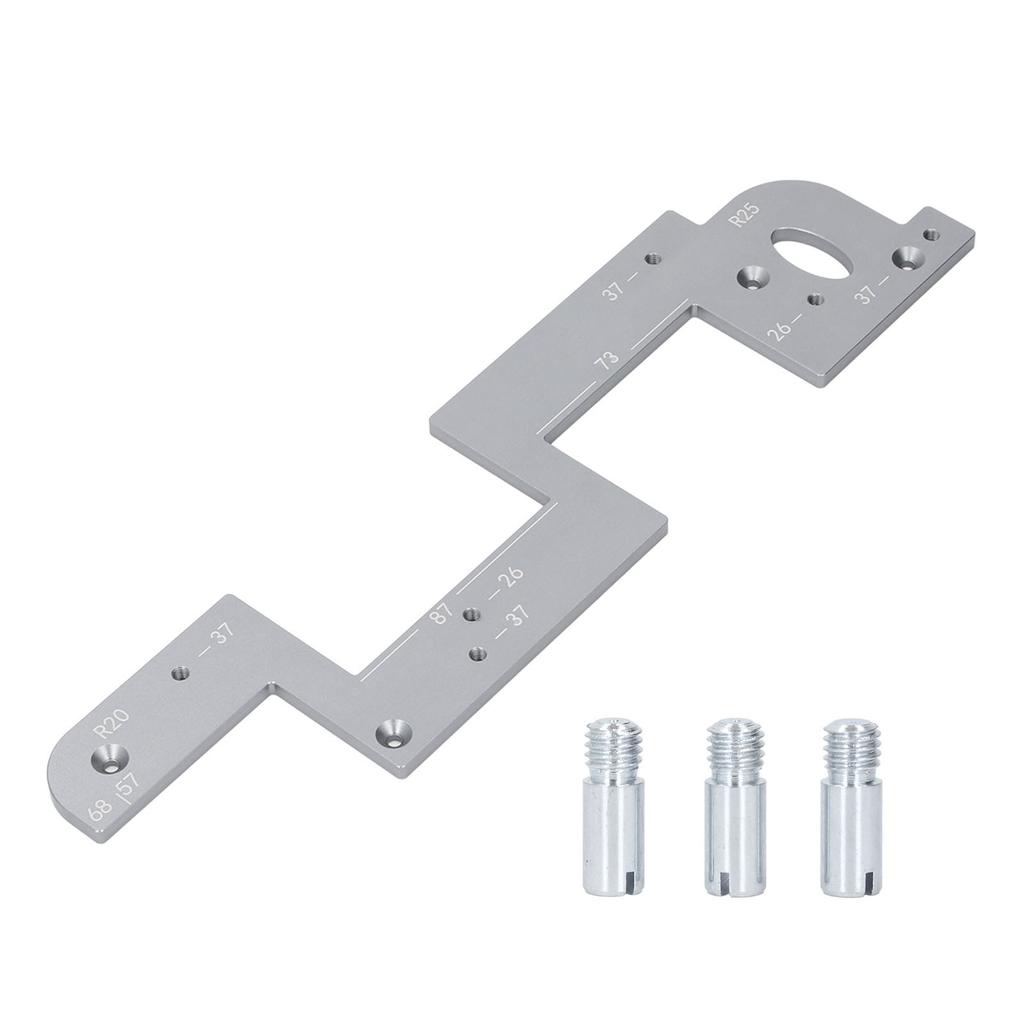 Woodworking Slotting Router Template High Accuracy Aluminum Alloy Cabinet Door Non Handle Slot Moldi