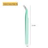 Stainless Steel Eyelash Tweezers: Thickened Journal Clips, Pointed Curved Tip for Nail Art, In Stock