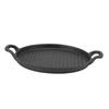 Ribbed Surface Grill Pan Round Flat Bottom Stovetop Griddle Practical Barbecue Pan  Barbecue Steak