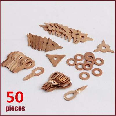 50Pcs Stud Welding Kit Accessories Straight Twisted Triangle Dent Pulling Rings Tri Hook Washer Round Star Pad Uni Spotter Starter Kit Welder
