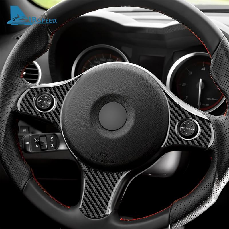 Real Soft Carbon Fiber Sticker LHD RHD Car Steering Wheel Button Trim For Alfa Romeo 159 2005-2017 2018