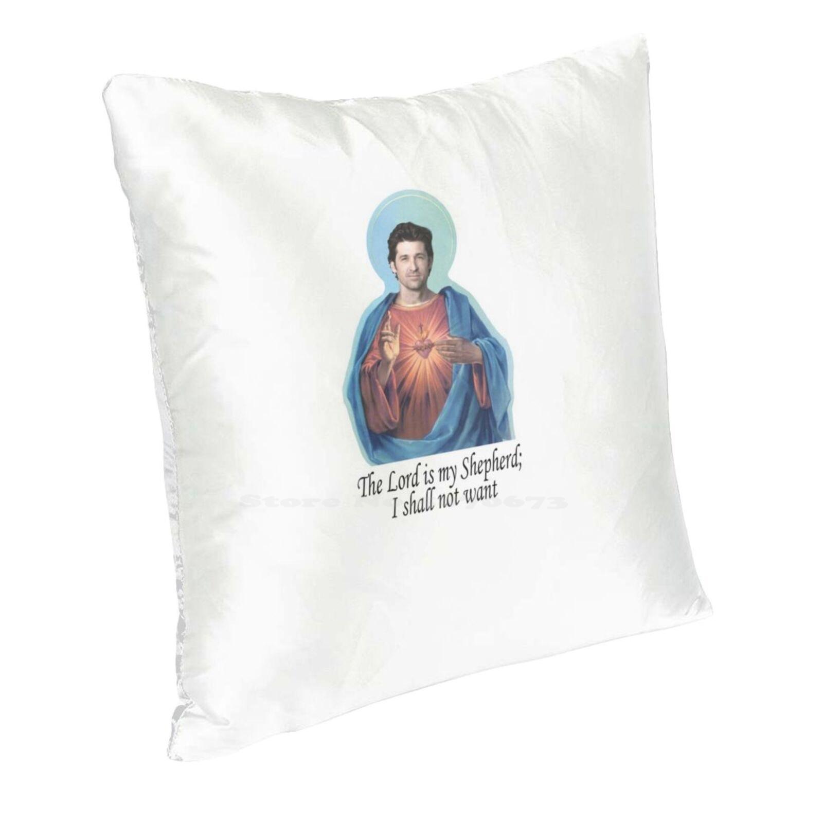 Derek Jesus Shepherd Soft Comfortable Pillowslip Pillowcase Greys Anatomy Derek Shepherd Hecameback Greysanatomy Medical Show Peach skin 18*18(CM)-1Pcs