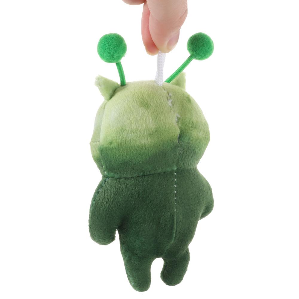 Portachiavi Peluche Deformabile Brutto Carino 10cm Ciondolo Borsa Gatto Alieno Verde Giocattolo di Peluche Regali per Fan Anime