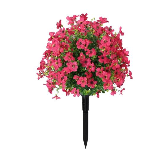 

Artificial Violet Topiary Trees with Spike UV Resistant Faux Shrubs Bushes Spring Summer Fake Plants for Garden Porch 1pc