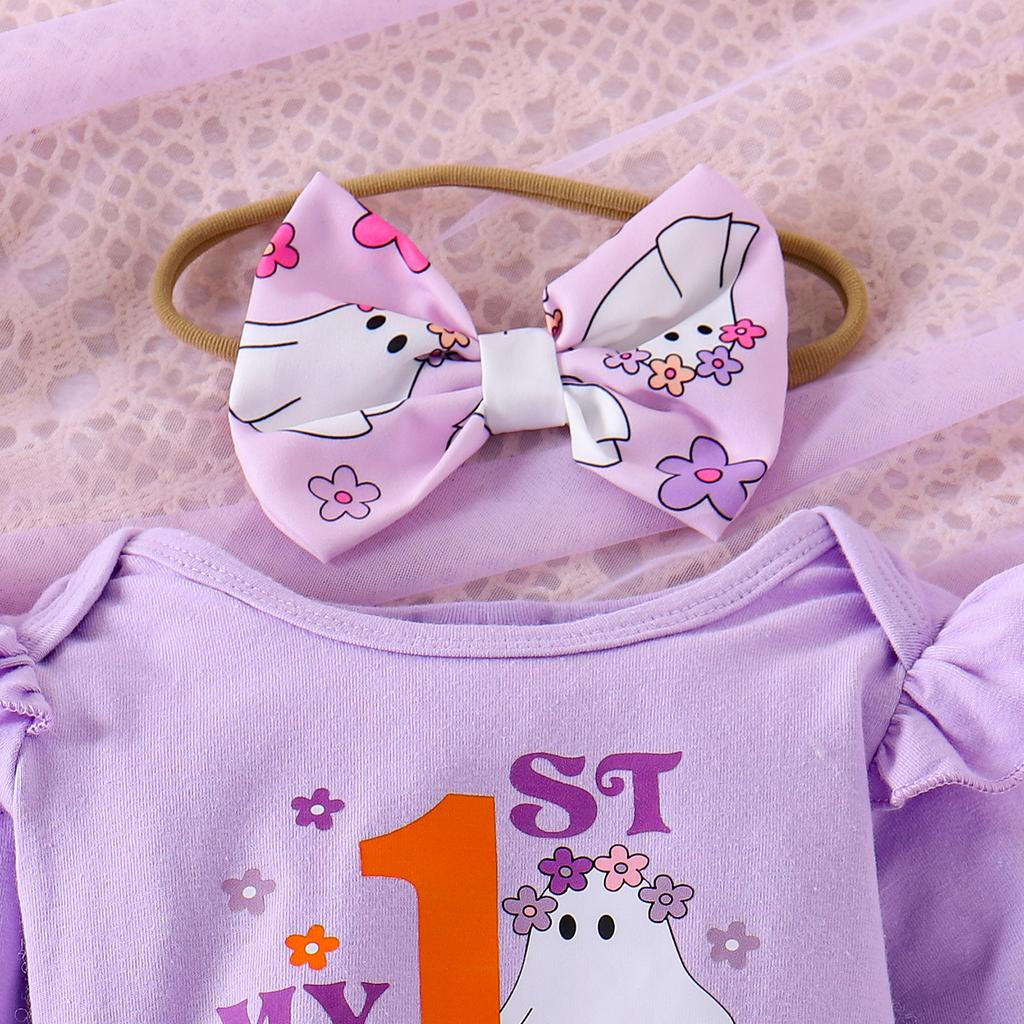 Infant Toddler Long-Sleeve Romper & Skirt Set