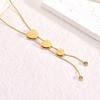 18K Gold-Plated Titanium Steel Heart Tassel Necklace: Trendy, Versatile Fashion Jewelry