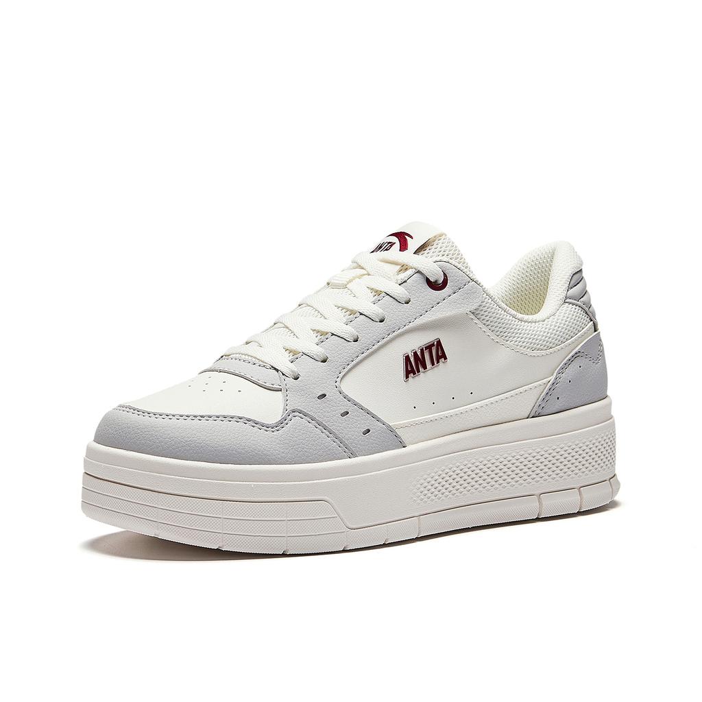 Anta Skateboard Shoes Women's White Gray Red 922618003-2