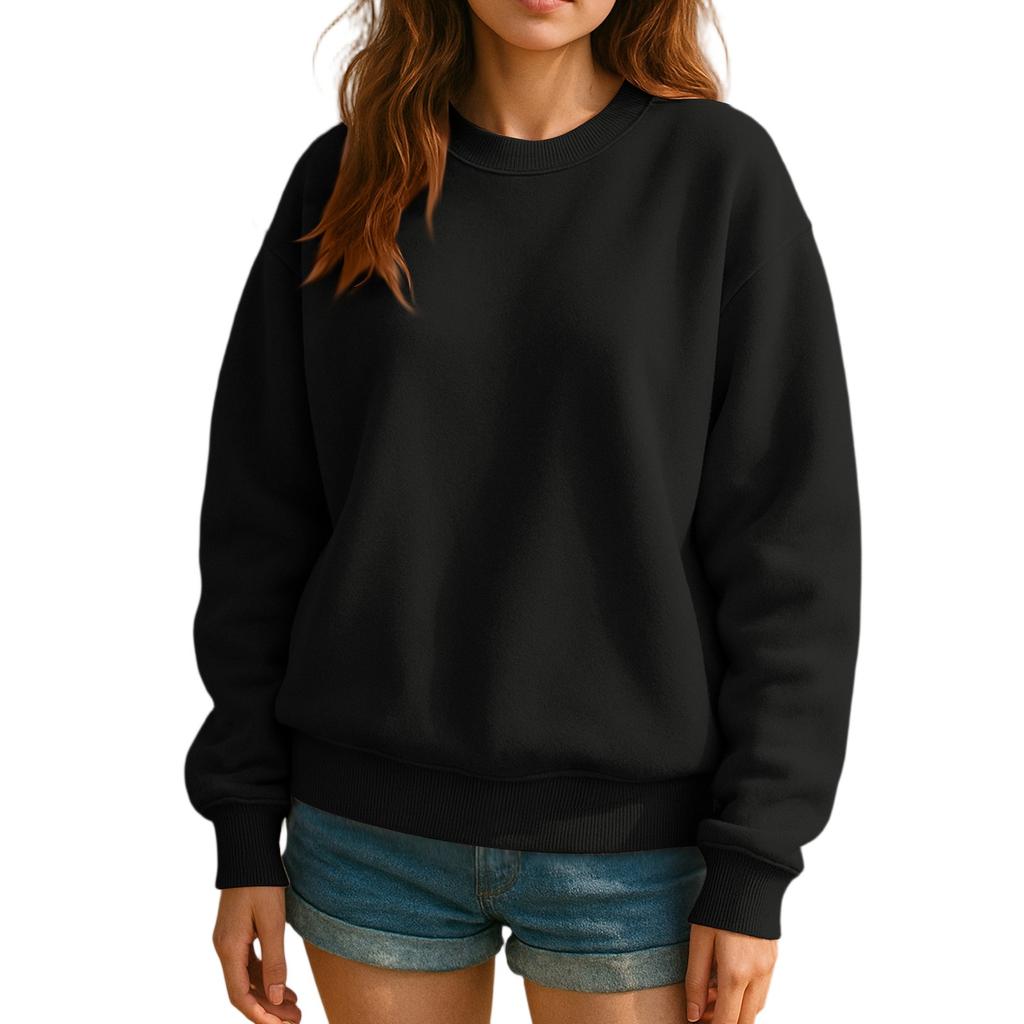 Hanorac cu gât rotund pentru femei Toamnă Hanorace grafice Vacanță Mânecă lungă Umeri căzuți Pulover