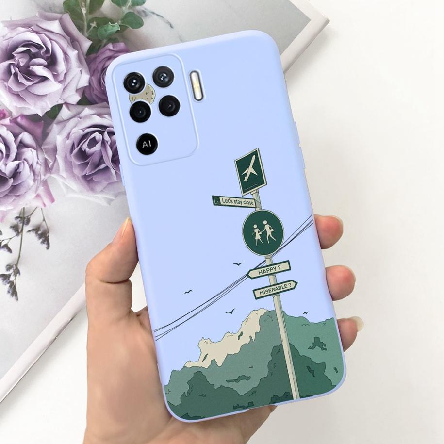 For OPPO A74 A94 Case CHP2219 CPH2203 Phone Cover Cute Duck Dinosaur Slim Matte Funda For OPPO A74 A 94 5G OPPOA74 CPH2197 Coque