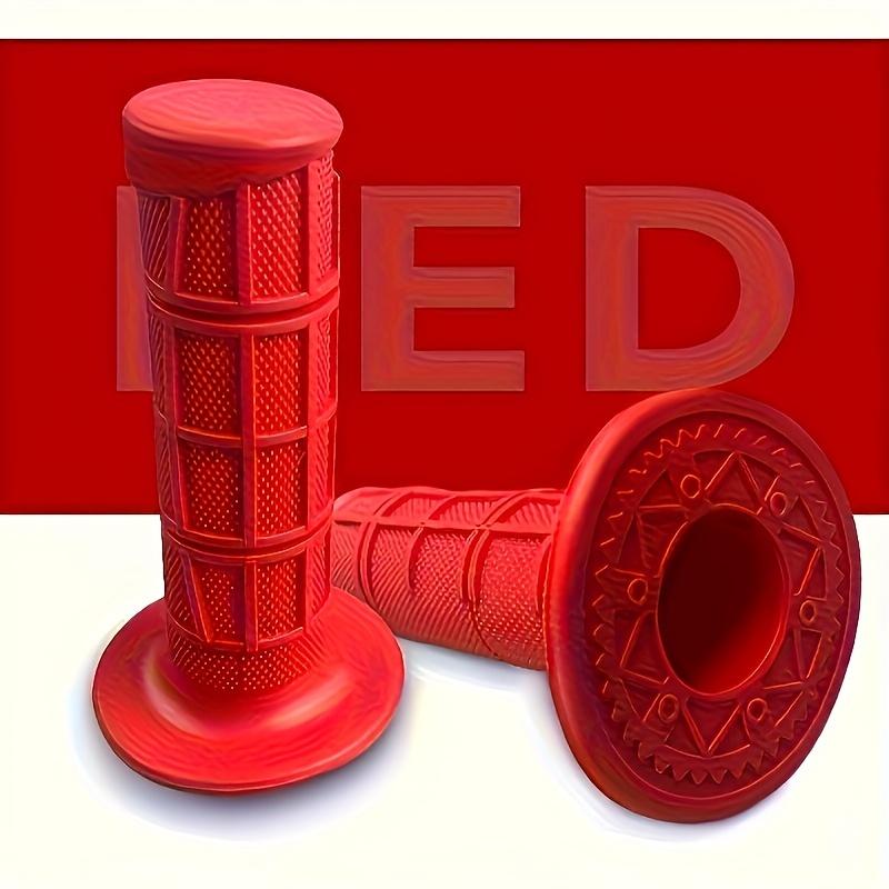 

1 Pair Silicone Throttle Handlebar Grips for Mini Motorcycles and ATV Durable, Comfortable Grip for 50cc to 250cc Off-Road Motorcycles, Universal Fit красный