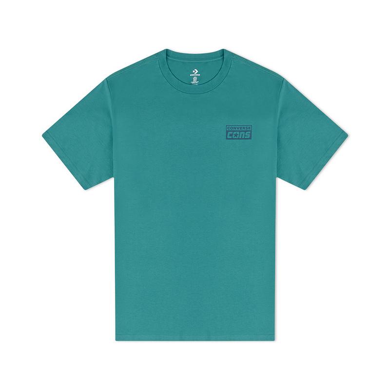 Converse T Shirts Men s Green Crew Neck Moderate MCJ649-ECZ M