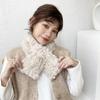 Crossed Scarf Winter Warm Furry Faux Furs Neckerchief Double Side Neck Gaiter Stylish Neck Scarf for Adult Women Student