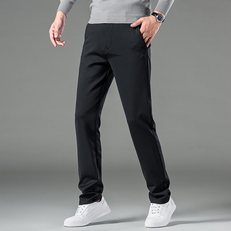 2024 Осенние мужские эластичные деловые прямые повседневные брюки для мужчин среднего — фото 5
