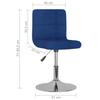 VidaXL Chaise pivotante de salle à manger, Bleu Tissu