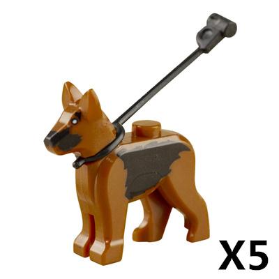 10 STUKS/Partij MOC Stadsaccessoires Zadelpaard Touw Politiehond Touw Bouwstenen Militaire Stenen Educatief Speelgoed Kinderen Cadeau J043