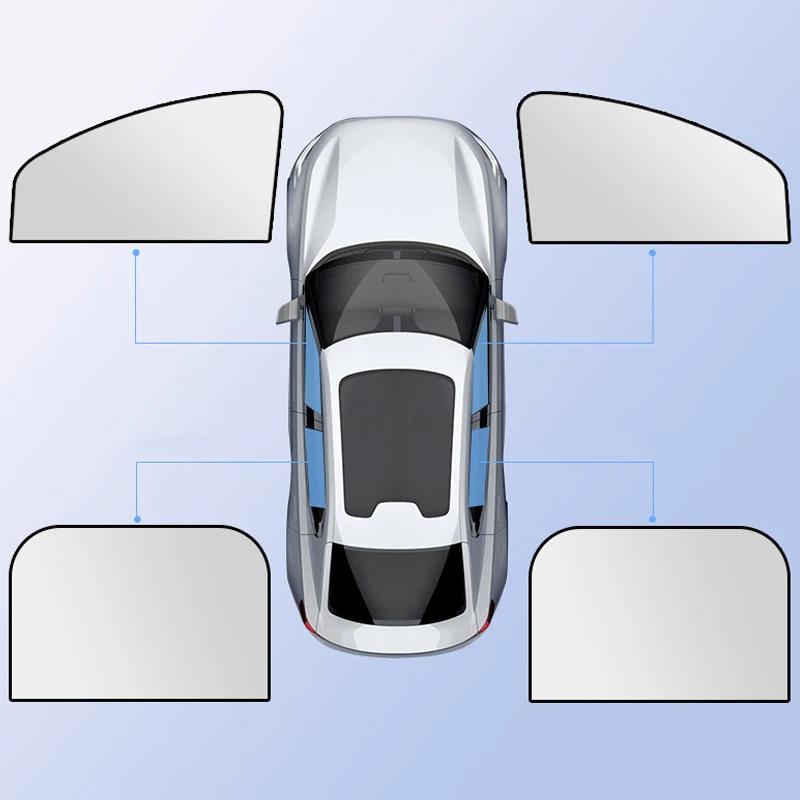 Magnetisk bilvindu solskjerming Sommer UV-beskyttelse Bilside Front Bakvindu Mesh Gardinbeskyttelsesdeksel Biltilbehør