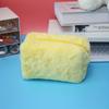 Zipper Large Solid Color Cosmetic Bag Cute Fur Makeup Bag for Women Travel Make Up Toiletry Bag Washing Pouch Plush Pen Pouch
