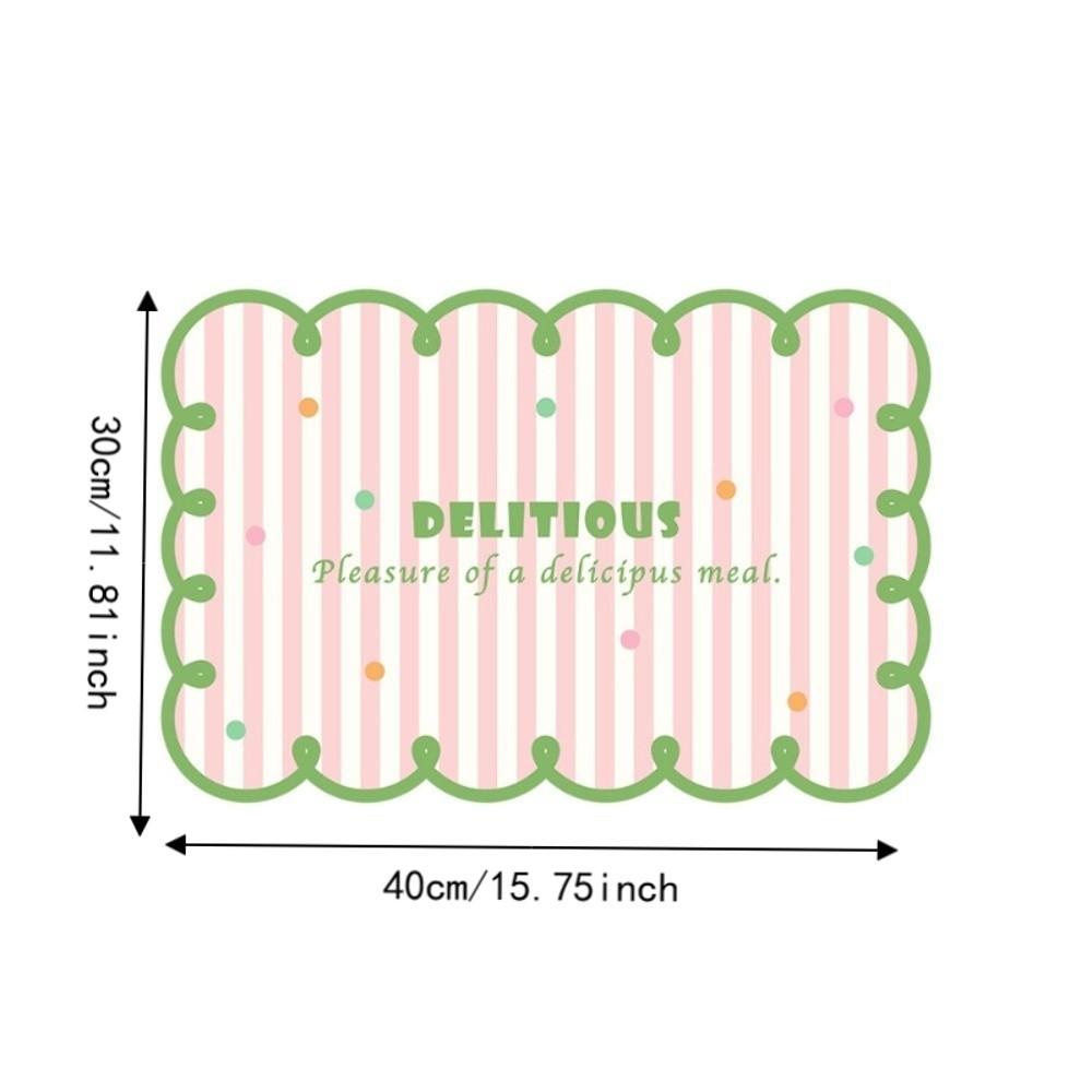 Irregular Wavy Edge Kitchen Countertop Pad Dopamine Water Absorbent Table Mat