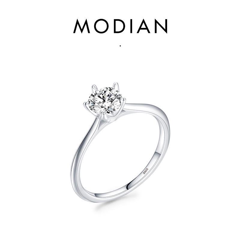 S925 Sterling Silver Zircon Inlaid Ring: Light Luxury Fashion Jewelry Size 8